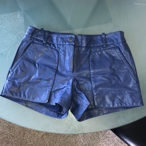 BCBG LEATHER shorts Bruna blue XS